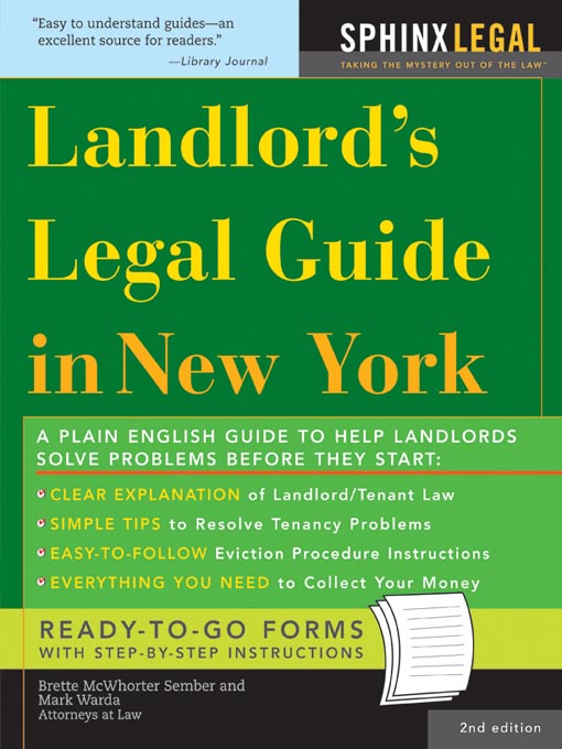 Title details for Landlord's Legal Guide in New York by Brette McWhorter Sember - Available